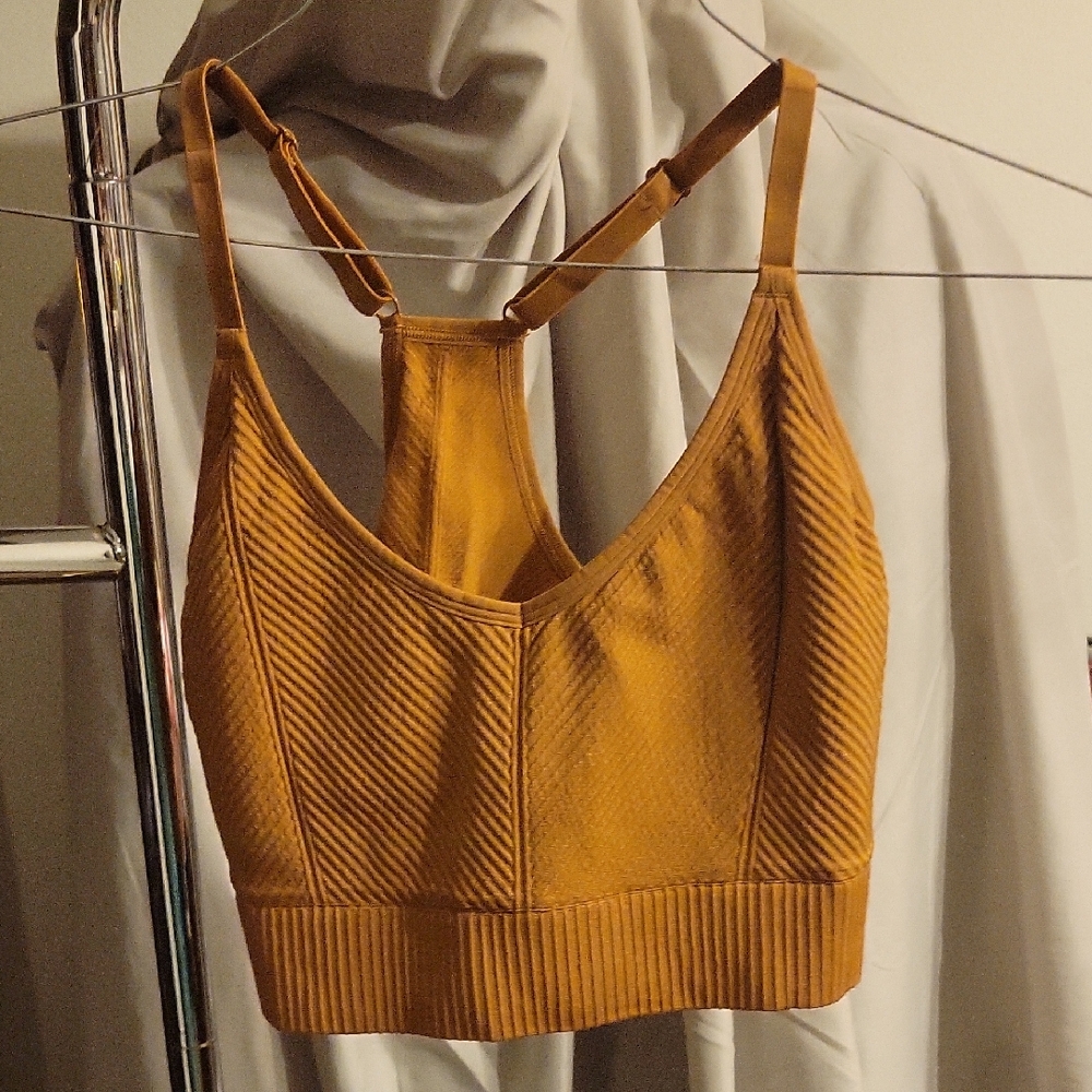 PINK Victoria's Secret Mustard Sports Bra